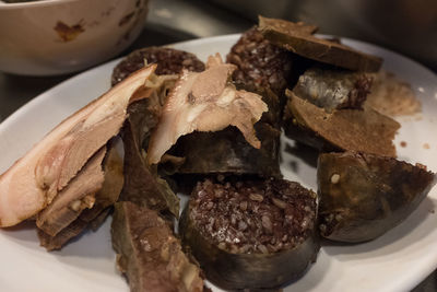 Close-up of food in plate