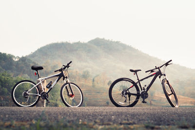 Two bicycles outdoors