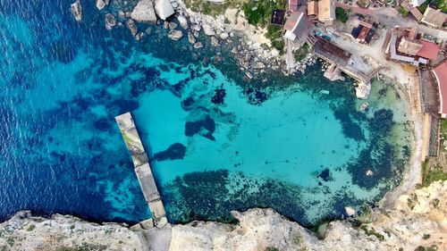 High angle view of swimming pool