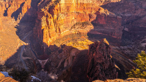 View of rock formations