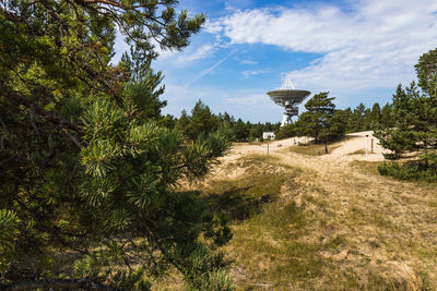The radio telescope in the abandoned secret soviet union military ghost town irbene in latvia