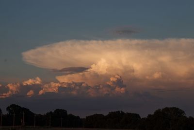 Scenic view of dramatic sky during sunset