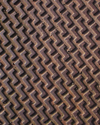 Full frame shot of metal grate