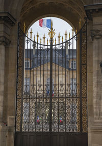 Building seen through window