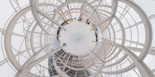 Winter construction site spherical panorama