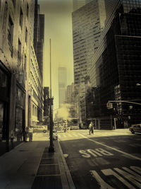 City street with buildings in background