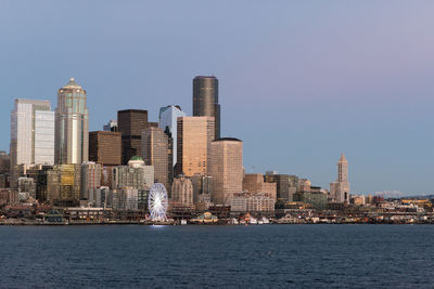 View of skyscrapers at waterfront