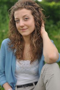 Close-up portrait of young woman