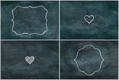 Heart shape on white wall