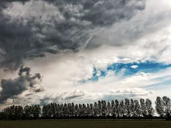 Low angle view of cloudy sky