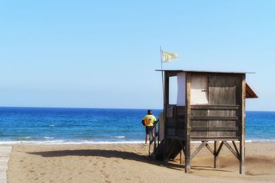 Lifeguard hut on beach