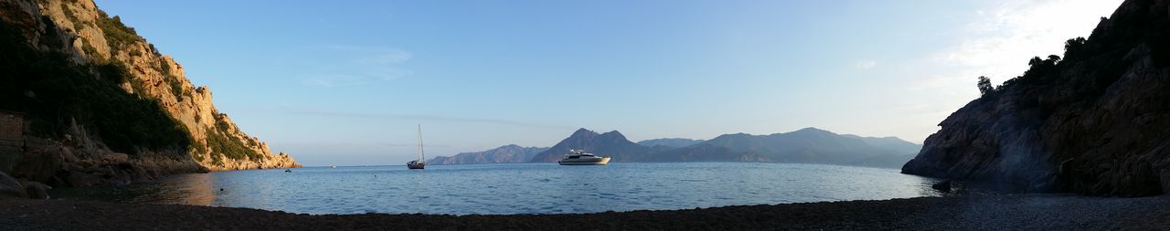 Panoramic view of sea against sky