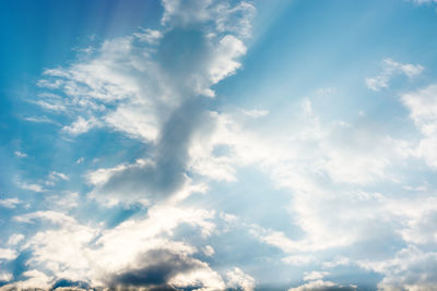 Low angle view of clouds in sky