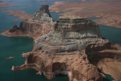 Rock formations in sea