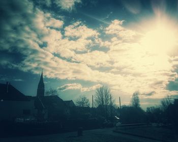 Cloudy sky over city