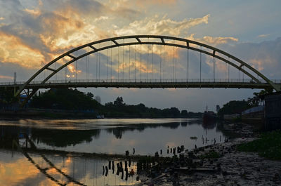 Reflection of clouds in river