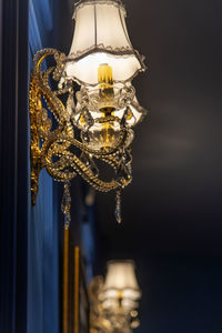 Close-up of illuminated light bulb