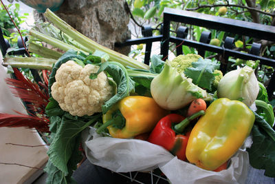 Vegetables for sale in market