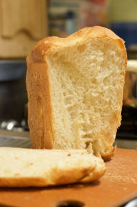 Close-up of bread on table