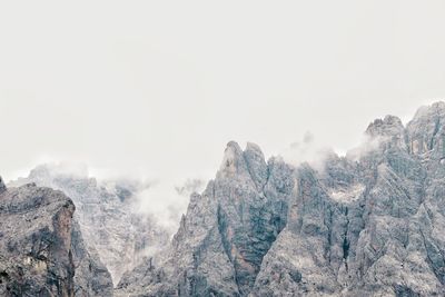 Panoramic view of mountain range against sky