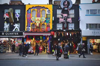 Market stall in city