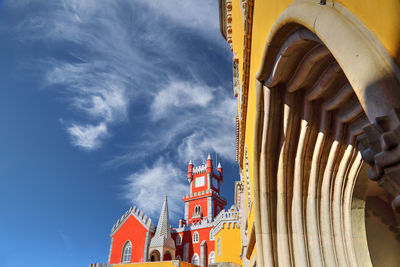 Low angle view of historic building against sky