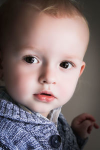 Portrait of cute boy looking away