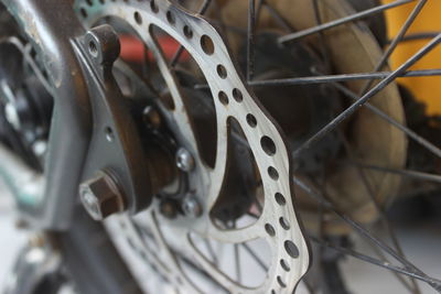 Full frame shot of bicycle wheel