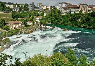 River flowing through city