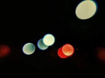 View of illuminated lights at night