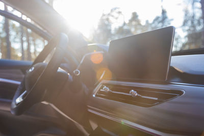 Interior of car