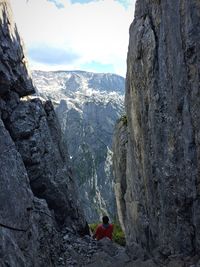 Scenic view of rocky mountains