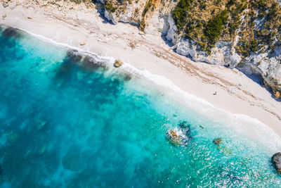 High angle view of sea