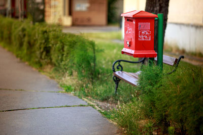 Mailbox on footpath