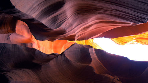 Low angle view of rock formation