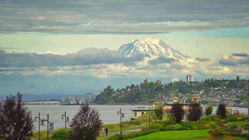 Panoramic shot of buildings against sky