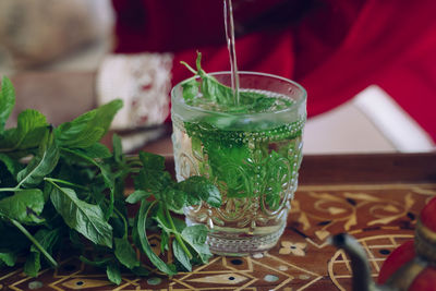 Close-up of drink on table