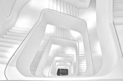 Low angle view of spiral stairs