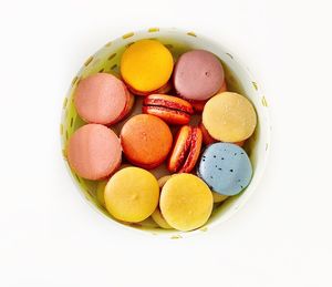 High angle view of fruits in bowl