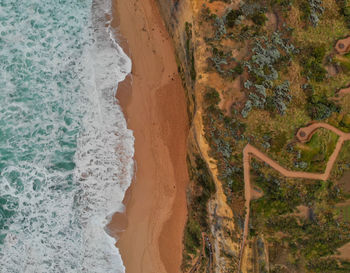 High angle view of beach