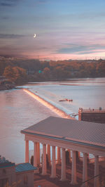 View of sea at sunset