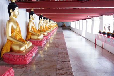 Statue of buddha in building