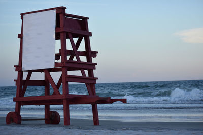 Beach lifeguard tower in florida