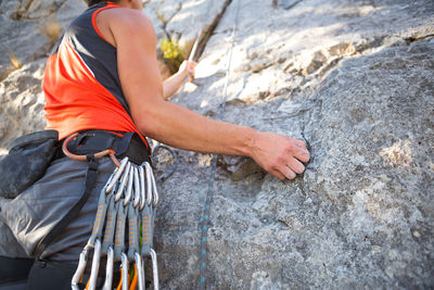 Man standing on rock