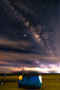 Car against sky at night