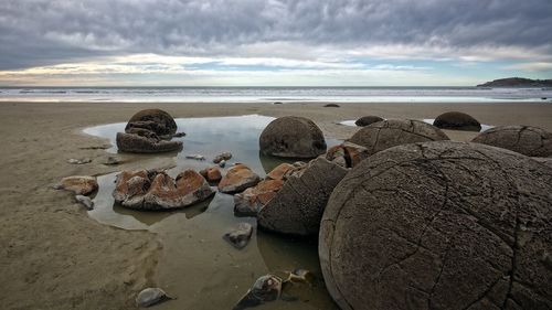 Scenic view of calm sea against sky