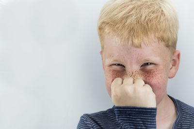 Close-up portrait of boy