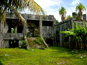 Abandoned built structure against sky