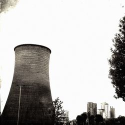 Low angle view of tower against clear sky