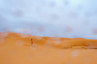 Scenic view of desert against sky